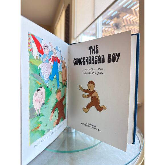 The Gingerbread Boy Vintage 1927 Hardback with DJ Watty  Vintage The Gingerbread Boy Book - Watty Piper 1927 Platt & Munk